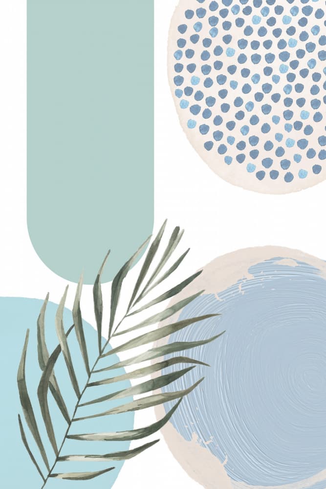 Palm Leaf Abstract Shapes by Sally Ann Moss — canvas wall art