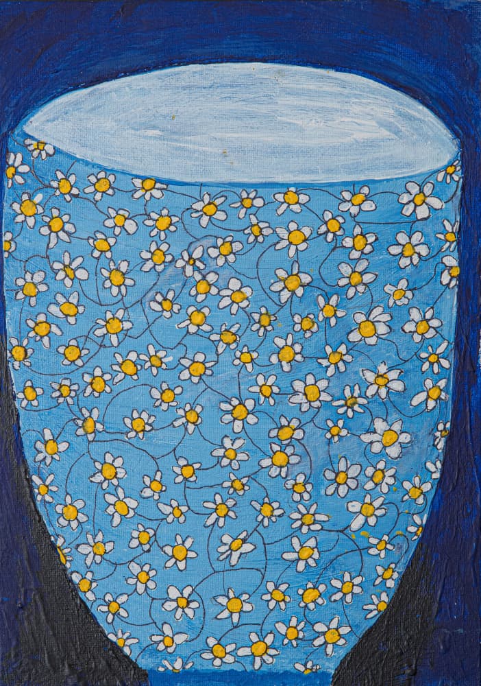 Blue Daisy Vase by Dale Hefer — canvas wall art