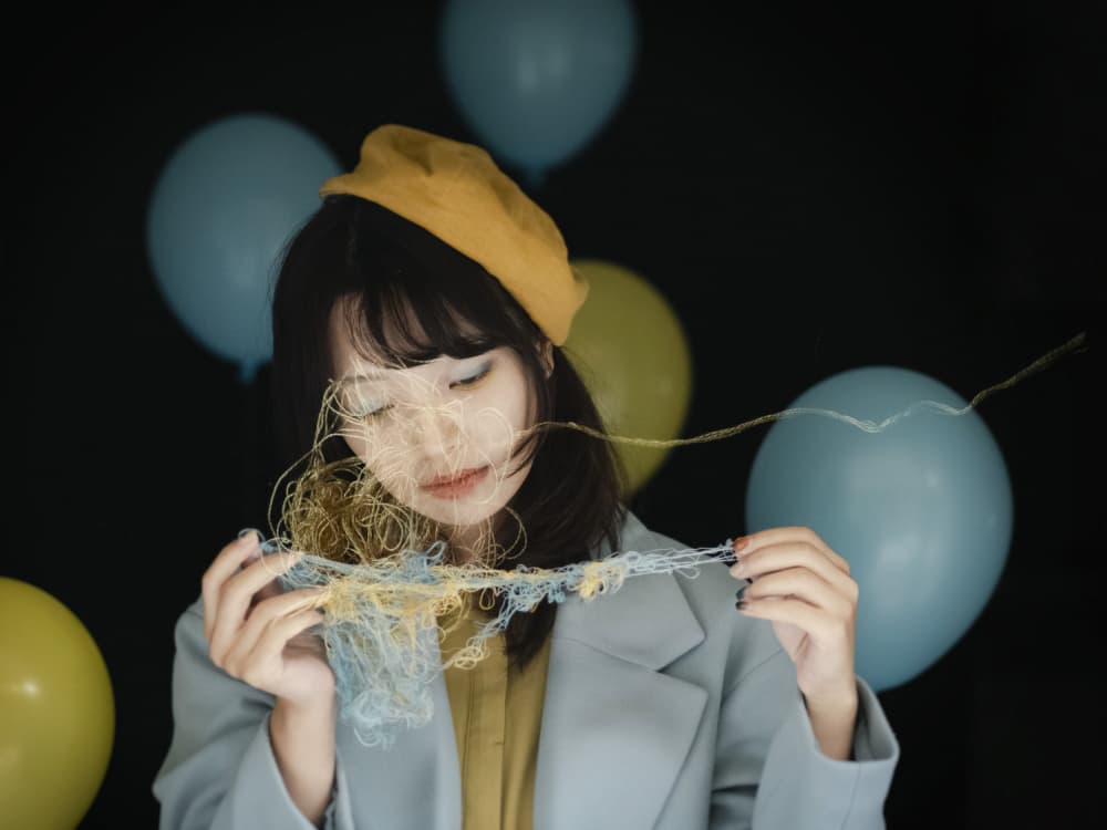 Dreamy Woman Tangled Yarn by Takako Ugachi — canvas wall art