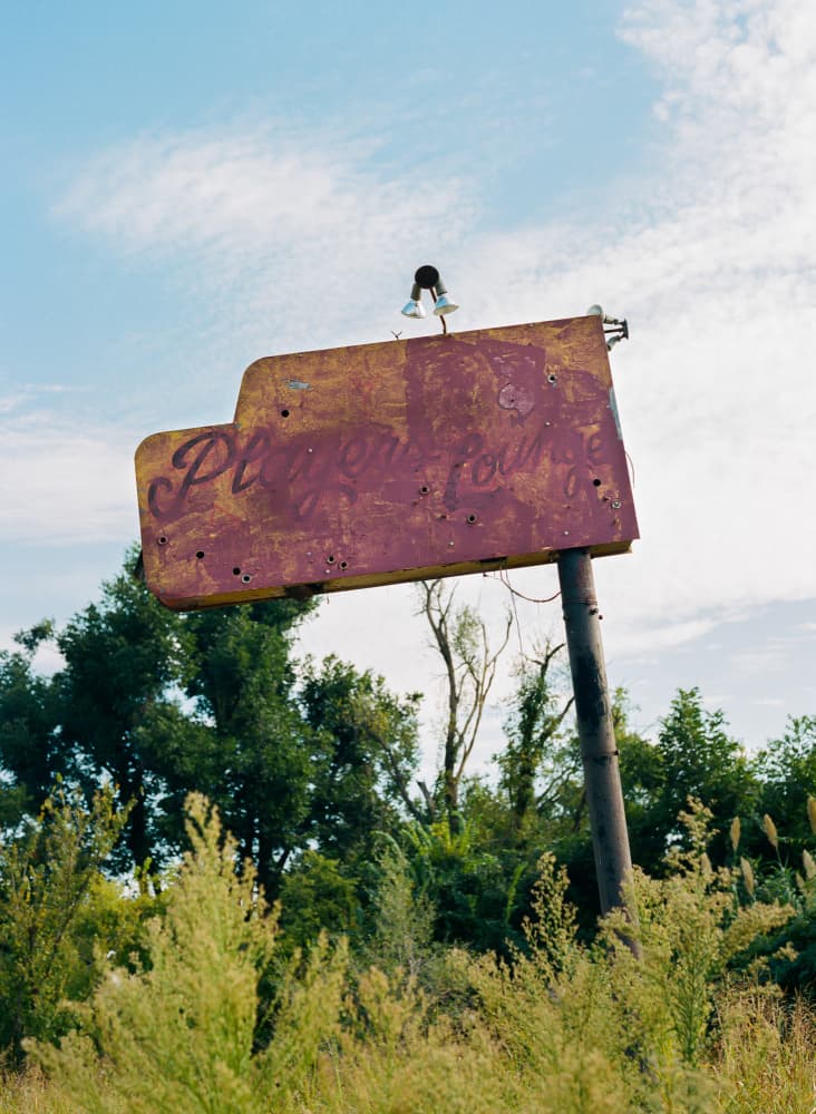 Abandoned Roadside Sign by Bethany Young — canvas wall art