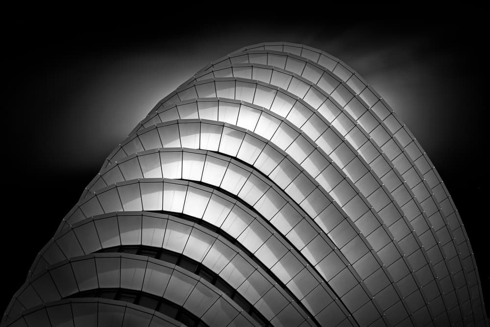 Modern Architectural Curves by Hans-Wolfgang Hawerkamp — canvas wall art