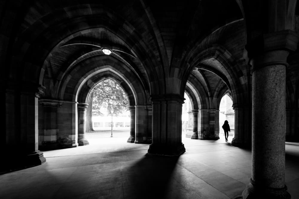 Gothic Arches Light Path by Michiko Ôtomo — canvas wall art