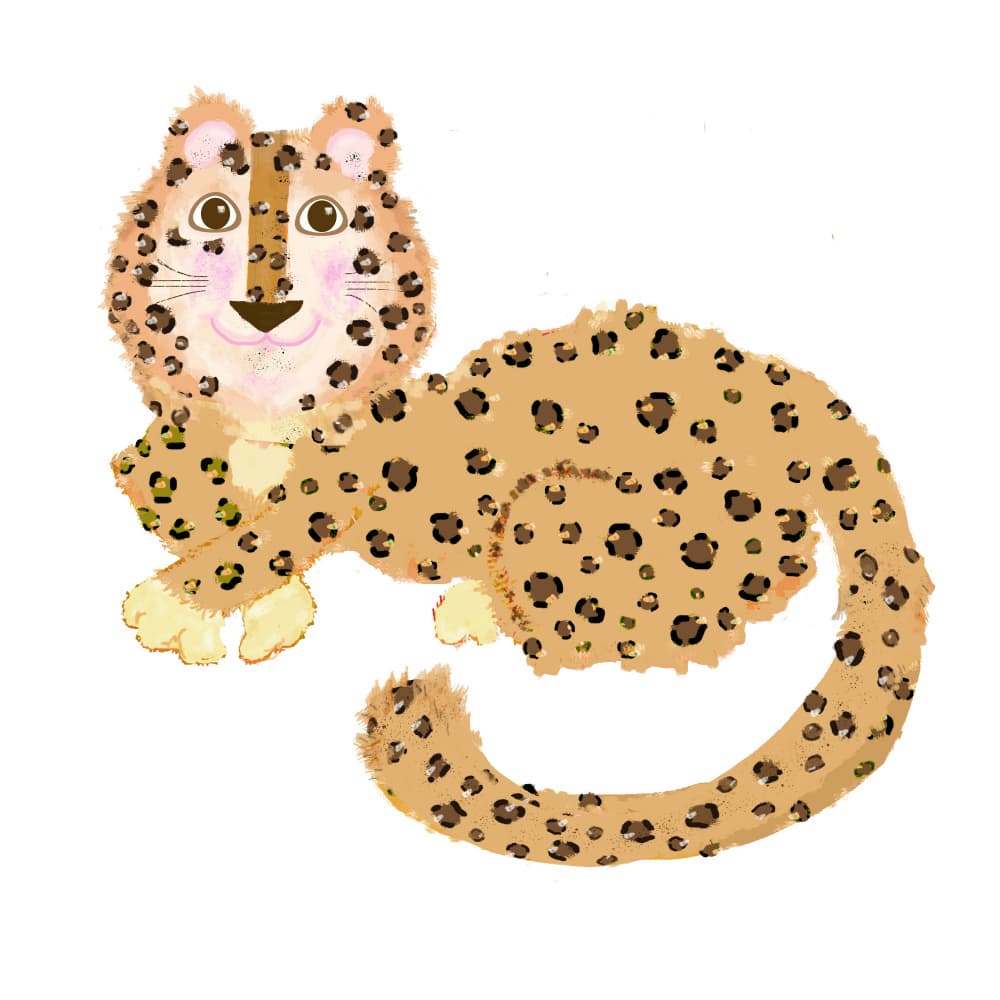 **Cute Spotted Leopard** by Lynnda Rakos — canvas wall art