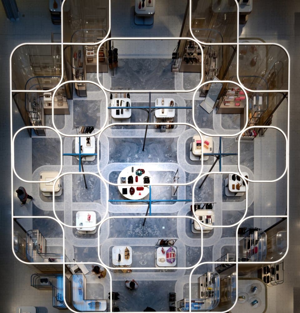 Modern Retail Light Paths by Isabelle DUPONT — canvas wall art