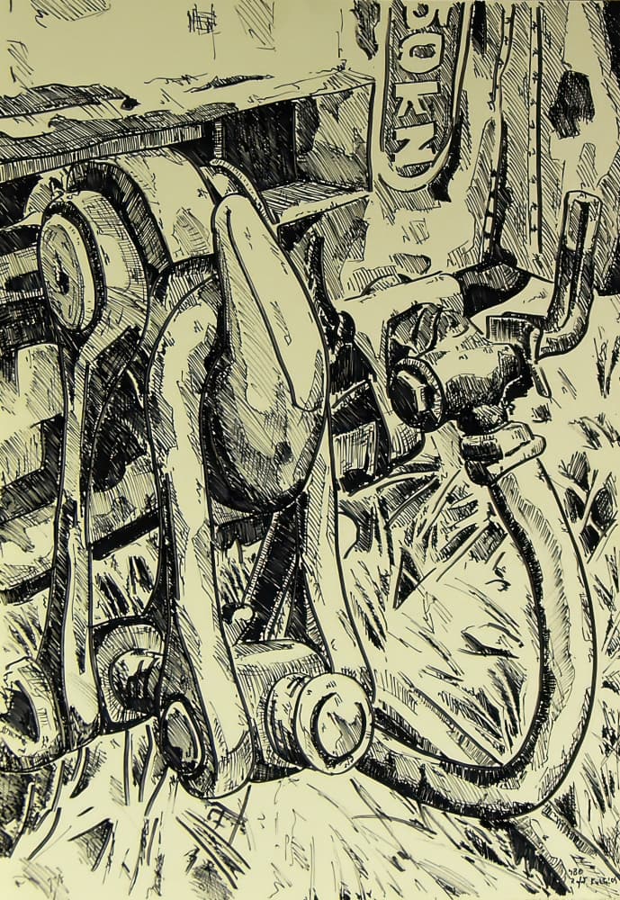 Gritty Industrial Shackle by Kulik — canvas wall art