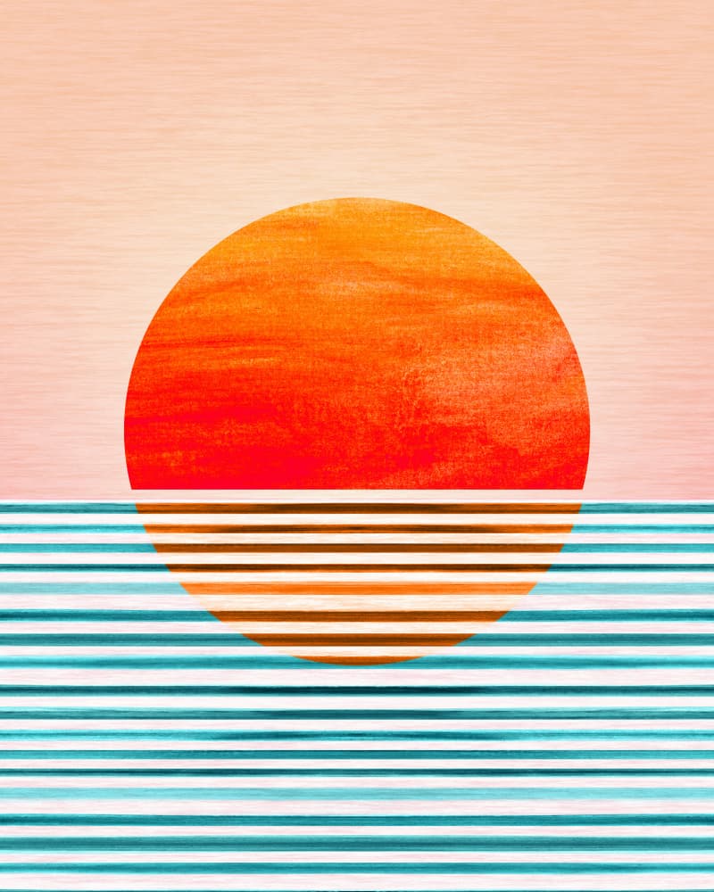 Minimalist Sunset 3 Tall by Kristian Gallagher — canvas wall art