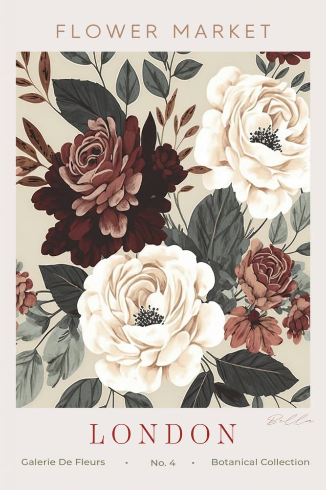 London Flower Market Roses by Bella Eve — canvas wall art