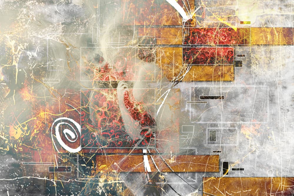 Dynamic Textured Abstract by Rafal Kulik — canvas wall art