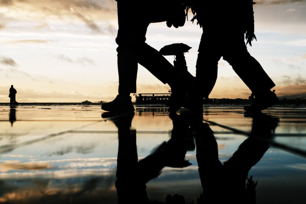 Silhouettes at Golden Hour by Ali Ayer — canvas wall art