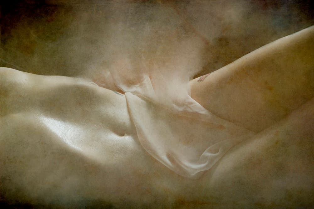 Delicate Marble Drapery by Olga Mest — canvas wall art