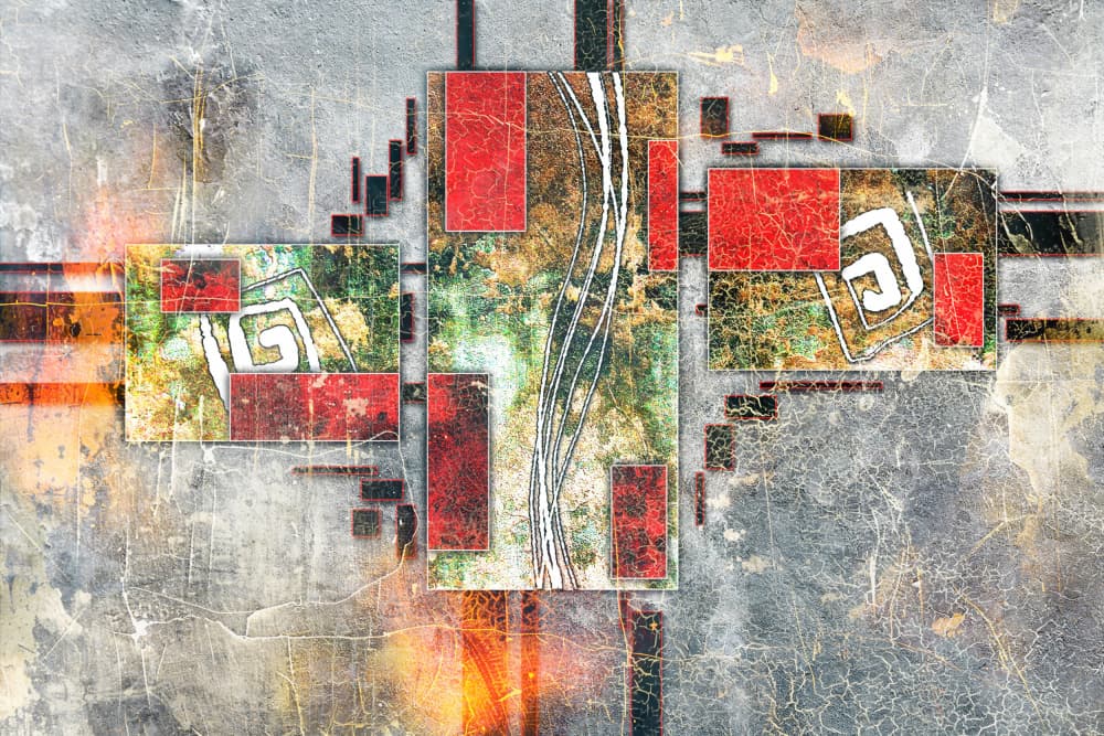 Abstract Geometric Textures by Rafal Kulik — canvas wall art