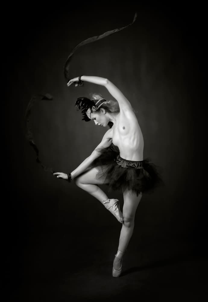 Elegant Nude Ballerina by Catchlight Studio — canvas wall art