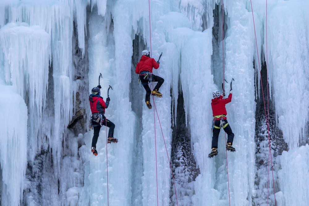 Ice Climbers On Ascent by Shin Woo Ryu — canvas wall art