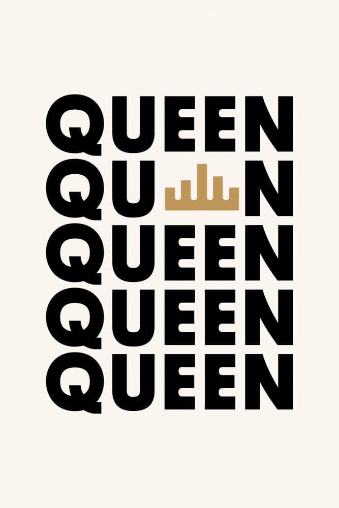 Bold Queen Crown by Frankie Kerr-Dineen — canvas wall art