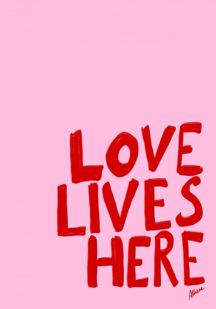 Love Lives Here by Athene Fritsch — canvas wall art