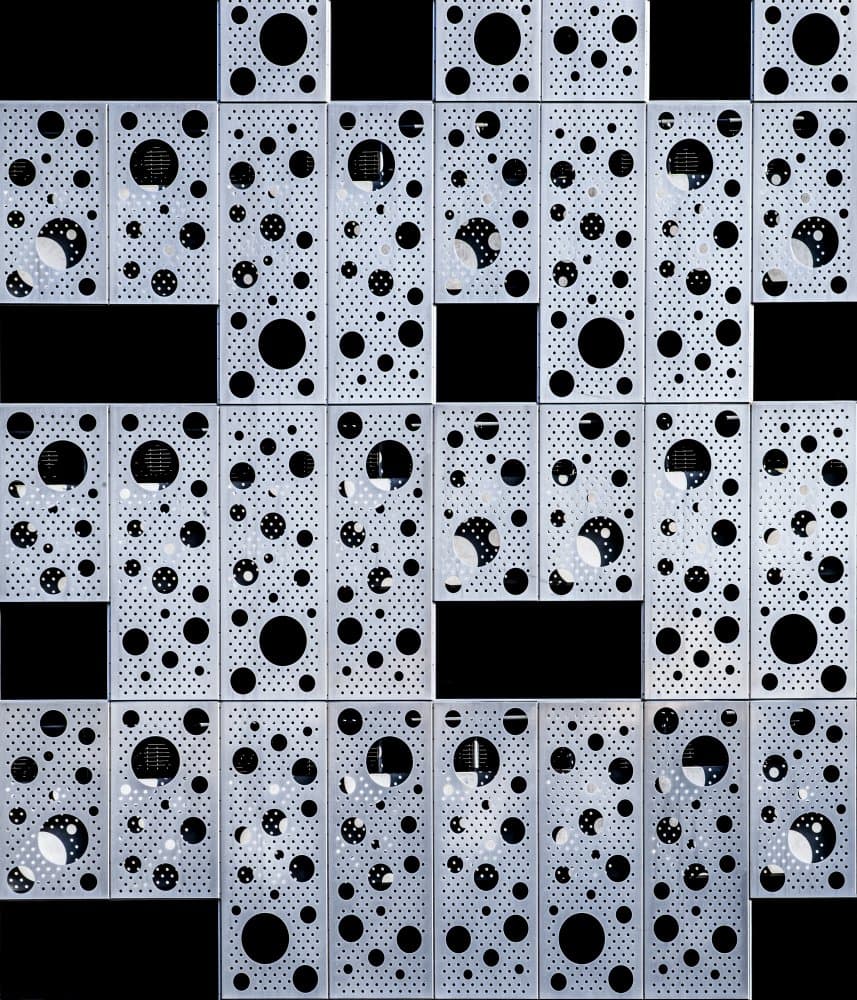 Perforated Metal Circles by Linda Wride — canvas wall art