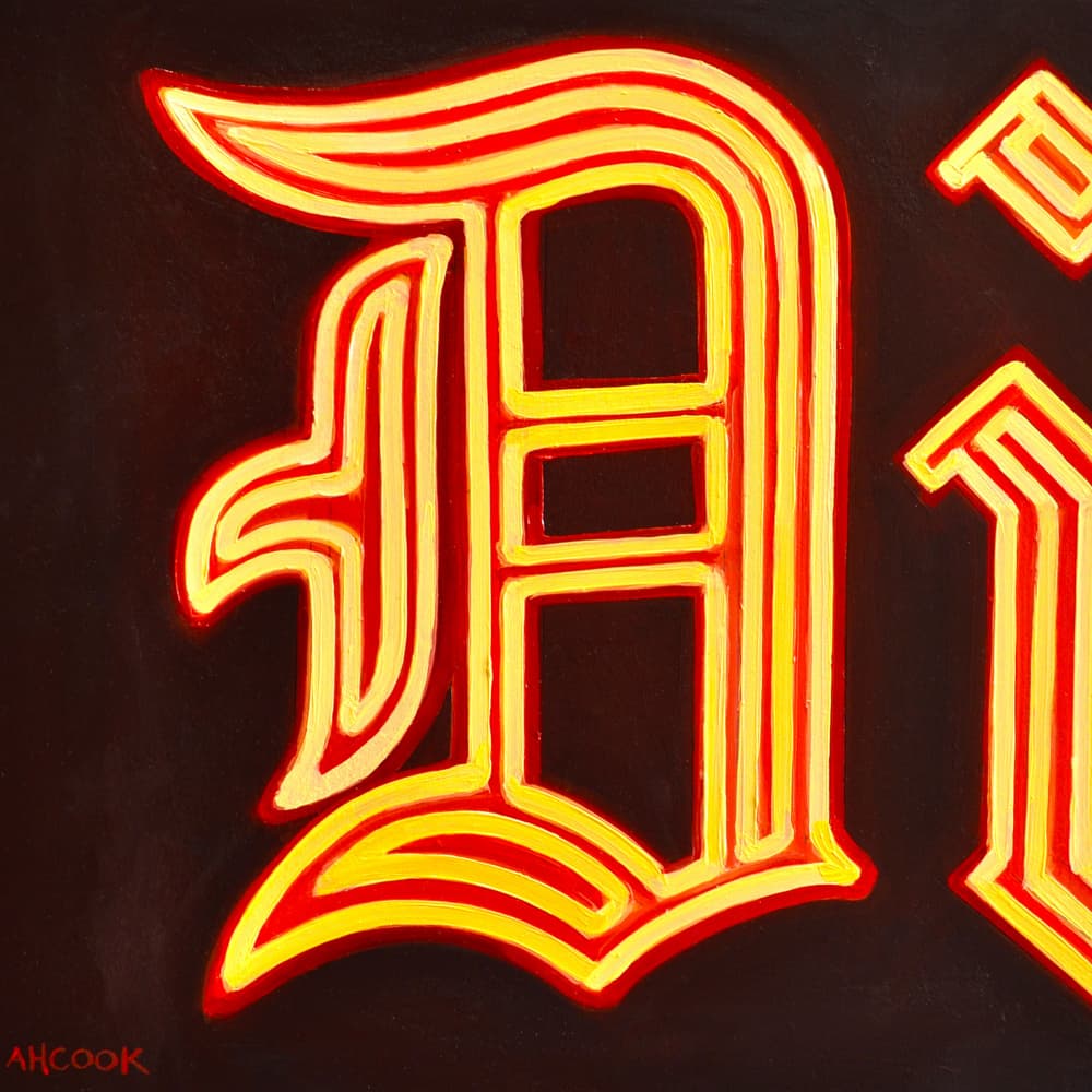 Glowing Letter D by Amanda Hope Cook — canvas wall art