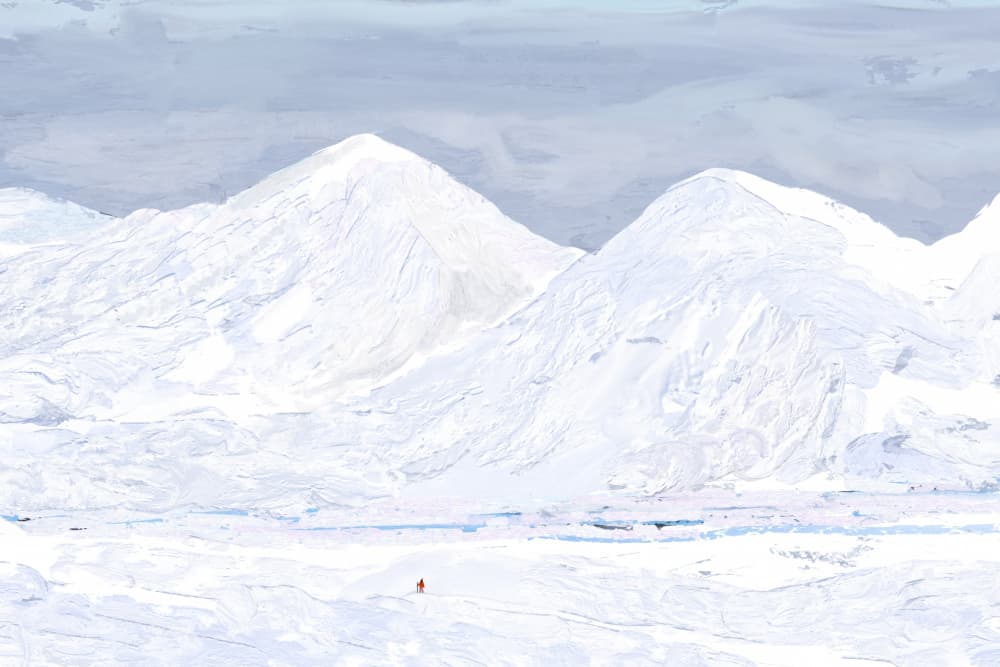Arctic Mountain Journey by Josie George — canvas wall art