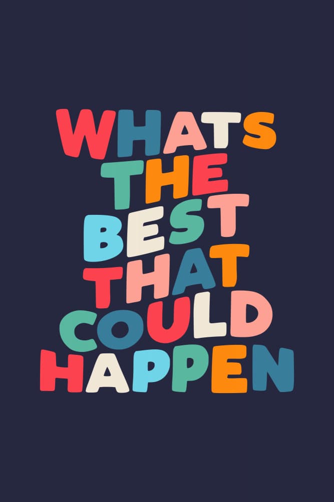 Colorful Optimistic Quote by Brett Wilson — canvas wall art