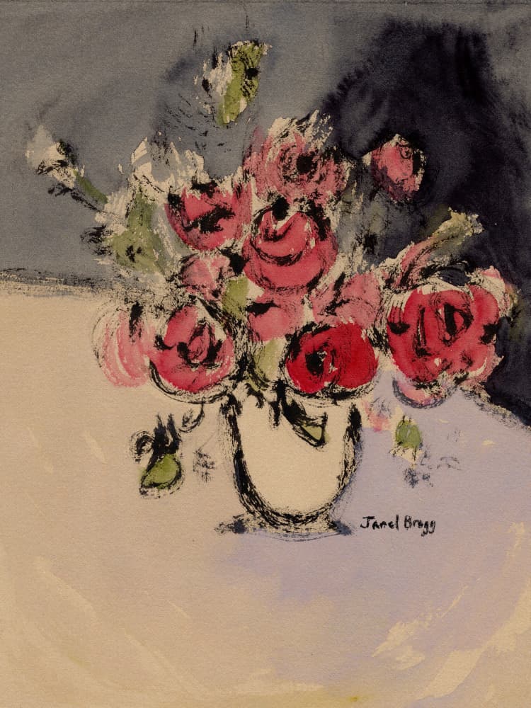 Vibrant Rose Bouquet by Janel Bragg — canvas wall art