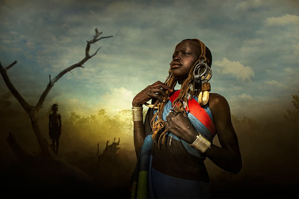 African Tribal Beauty by Svetlin Yosifov — canvas wall art