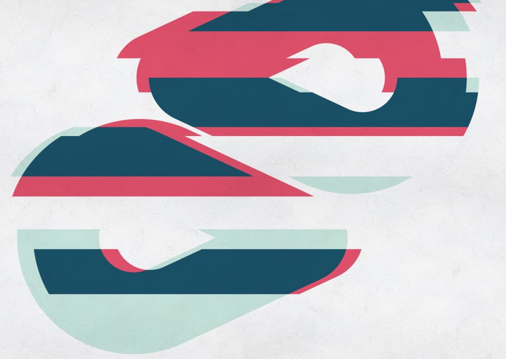 Abstract Glitch Stripes by Daniel DeLuna — canvas wall art