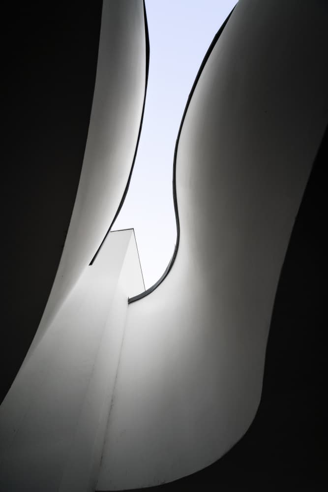 White Architectural Forms by Roland Weber — canvas wall art