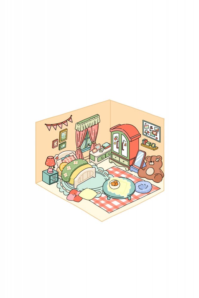 Cozy Pastel Room by Xuan Thai — canvas wall art