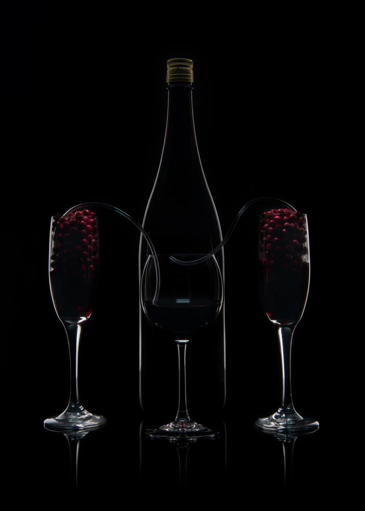 Elegant Wine Reflection by Ming Chen — canvas wall art