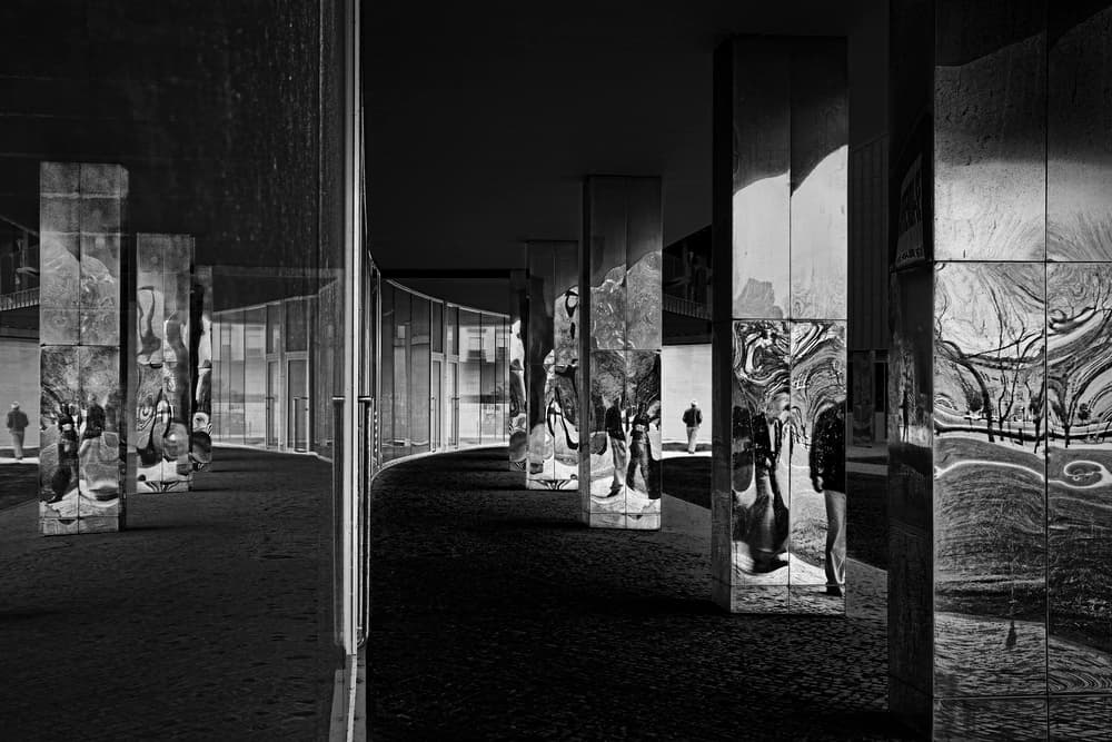 Mirrored Urban Reflections by Paulo Abrantes — canvas wall art