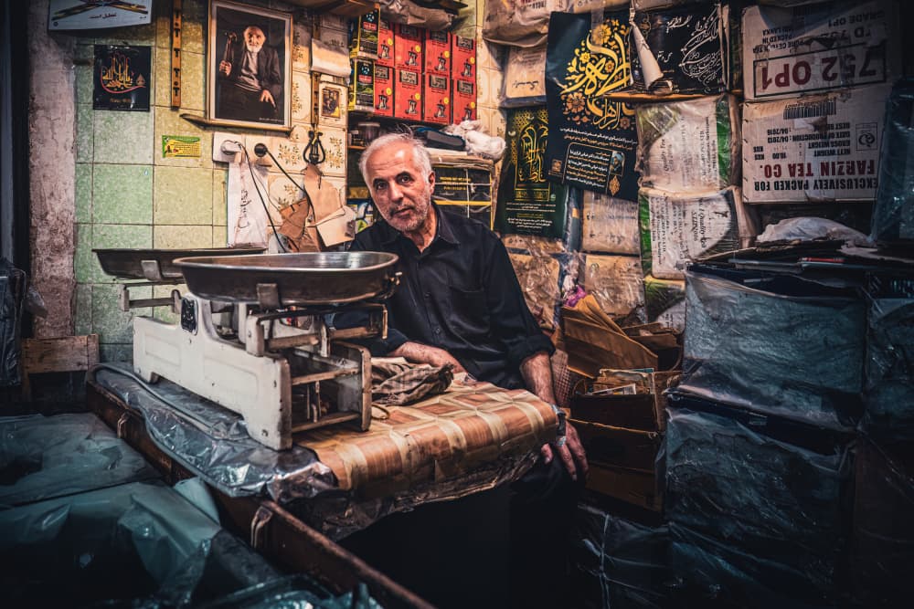 Wise Shopkeeper Portrait by Marco Tagliarino — canvas wall art