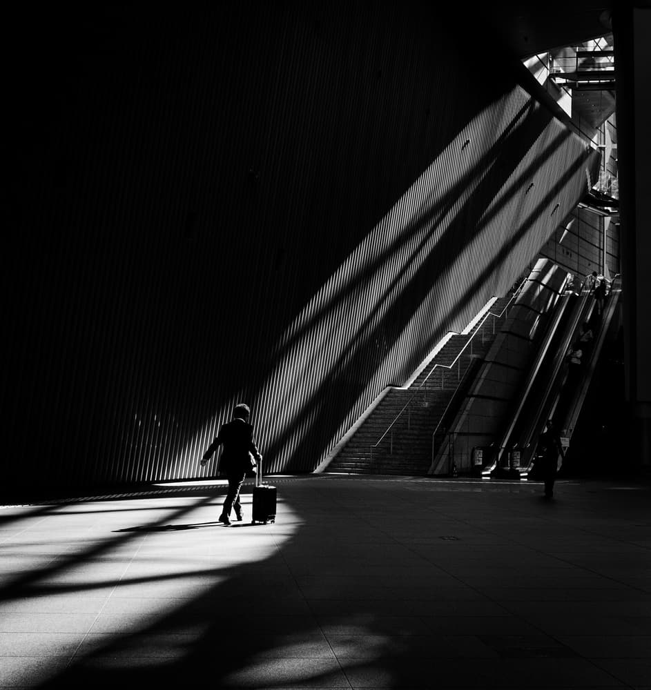 Traveler in Light and Shadow by Yasuhiro Takachi — canvas wall art