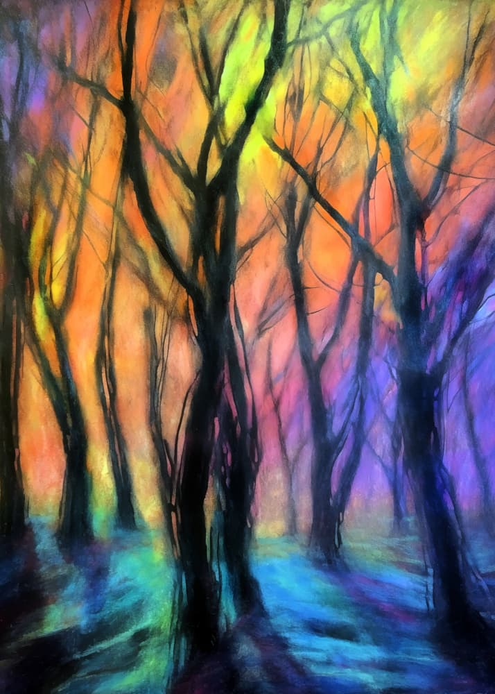 Enchanted Forest Lights by Justyna Jaszke — canvas wall art