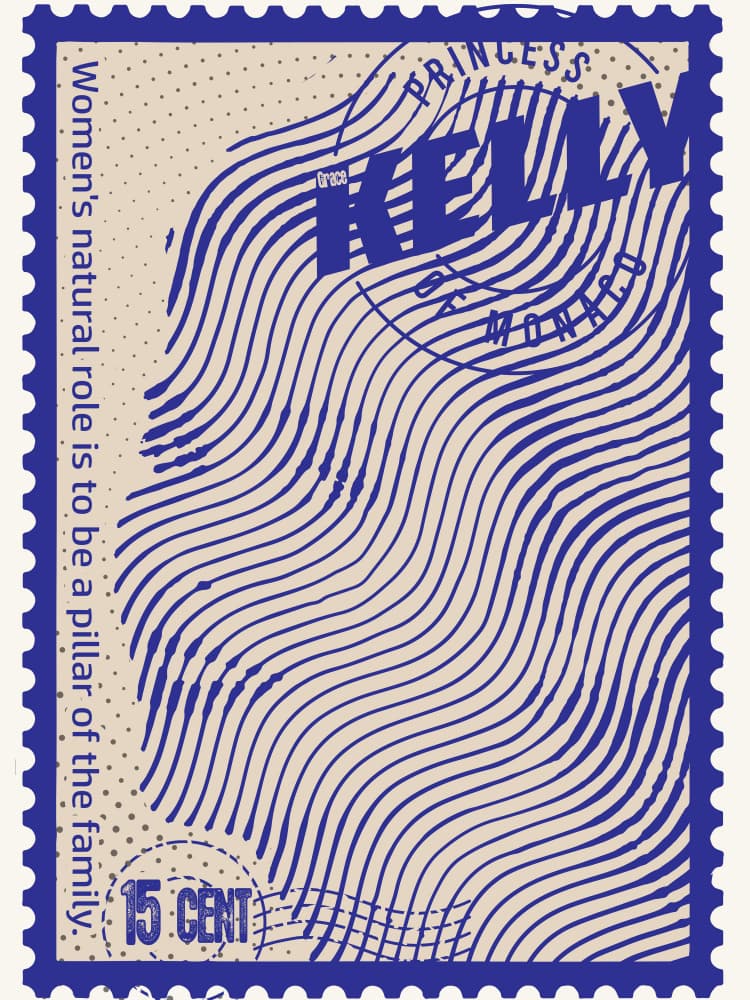 Vintage Stamp Woman by Doa Project — canvas wall art