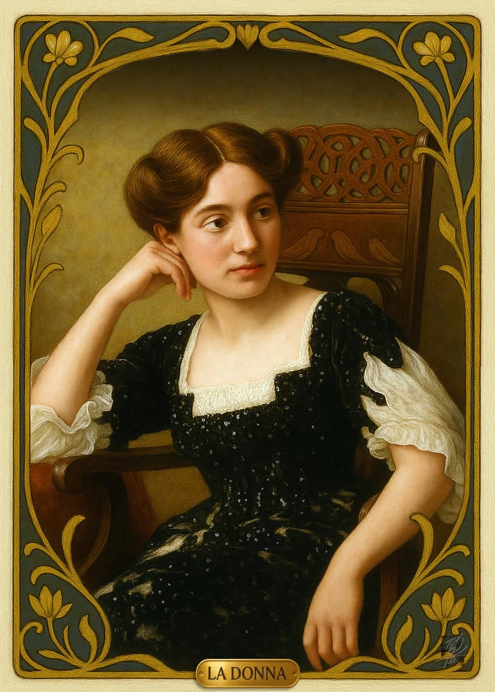 Elegant Woman Portrait by Osvaldo Russo — canvas wall art