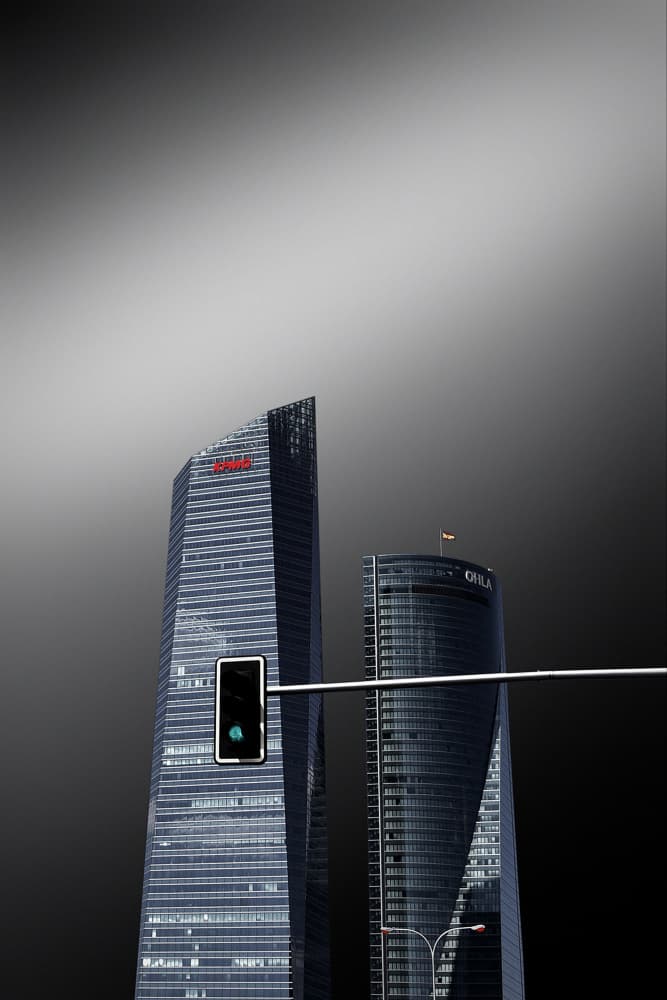 Modern City Towers by Jorge Pimenta — canvas wall art