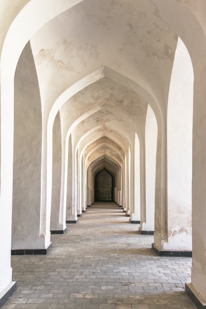 Arched Hallway Perspective by Photolovers — canvas wall art