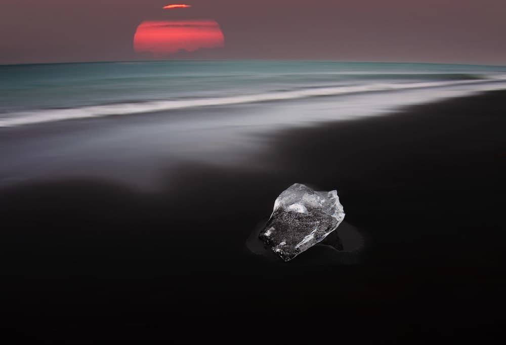 Ice Beach Sunset by Erik Engström — canvas wall art