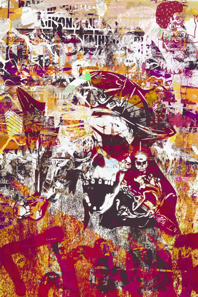 Urban Grunge Skull by Simon Goggin — canvas wall art