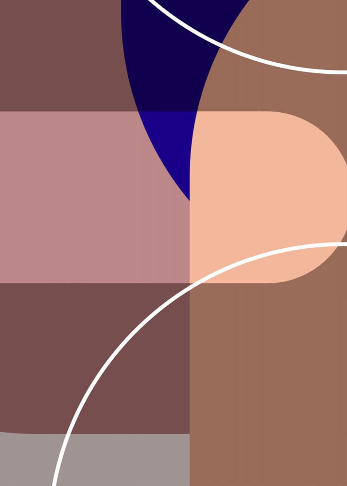 Modern Curves and Blocks by Leigh Bagley — canvas wall art