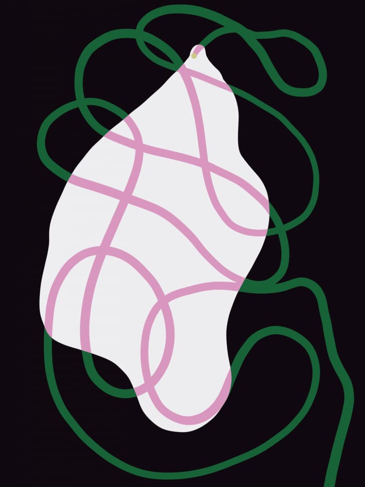 Abstract Organic Shape by Little Dean — canvas wall art