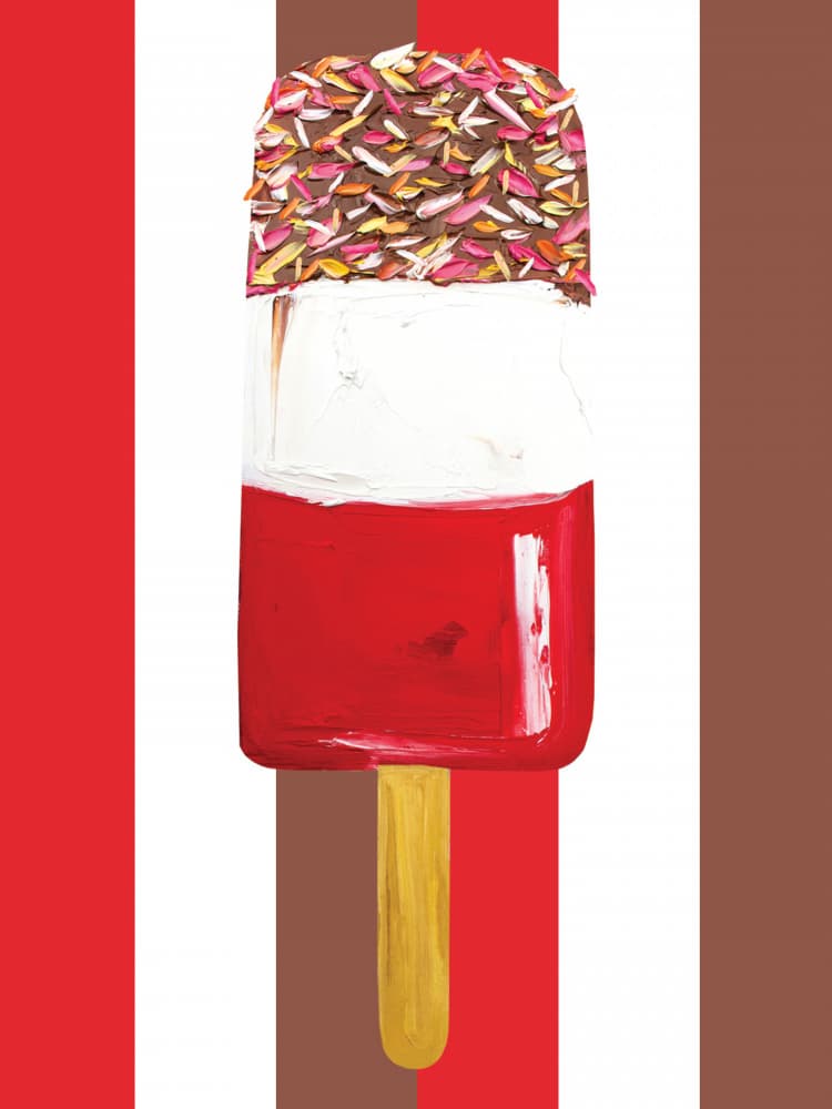 Chocolate Sprinkled Popsicle by Alice Straker — canvas wall art