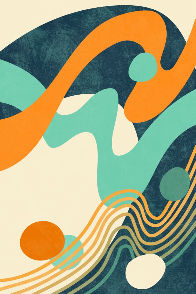 Dynamic Abstract Shapes by amini54 — canvas wall art