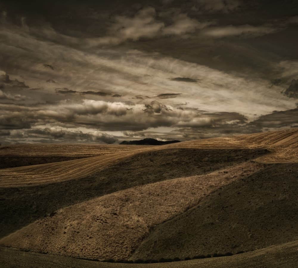 Dramatic Sky Rolling Fields by Yvette Depaepe — canvas wall art
