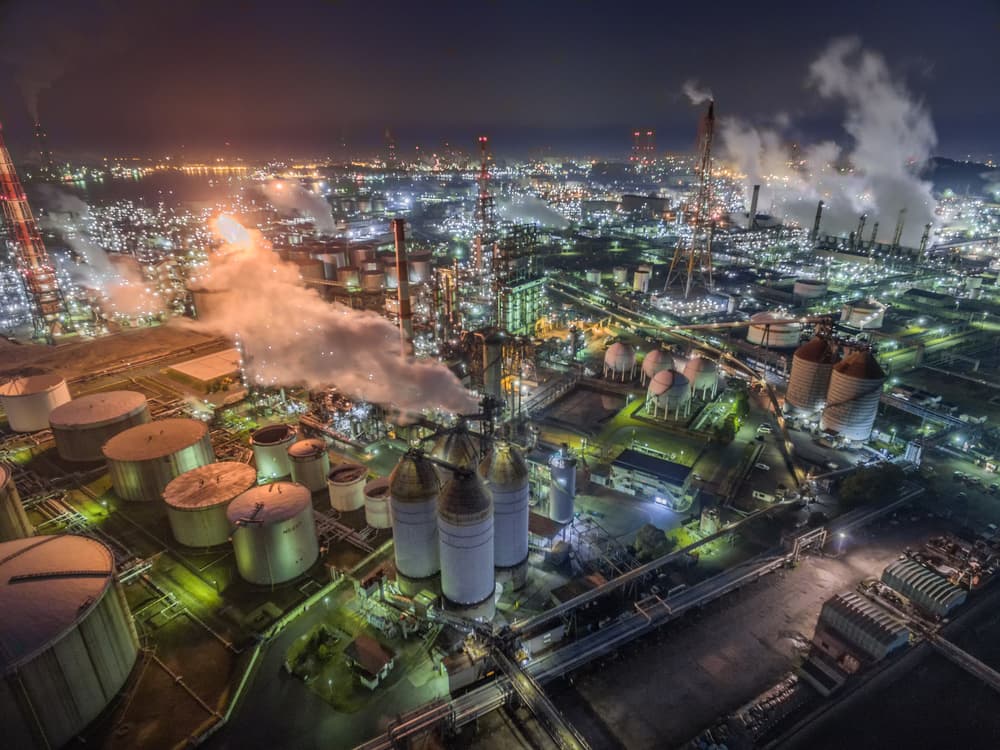 Industrial Night Glow by Kobayashi Tetsurou — canvas wall art