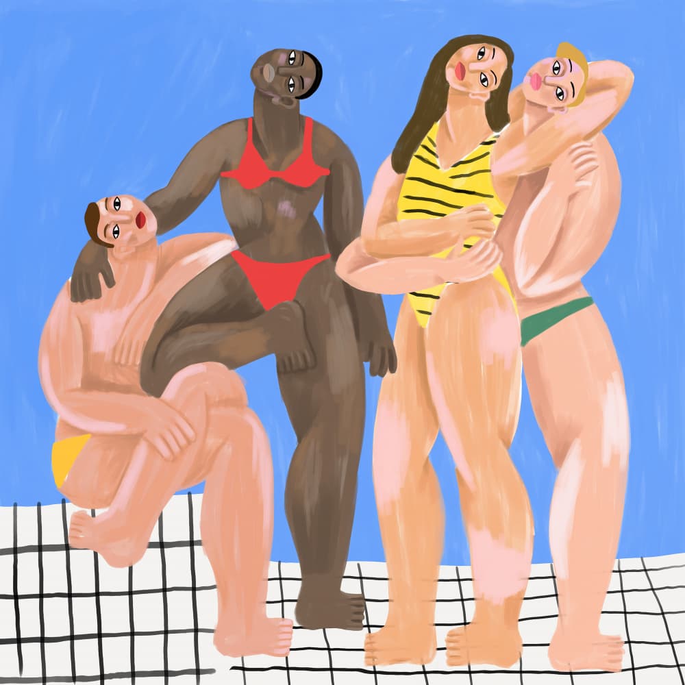La Piscine by Cépé — canvas wall art