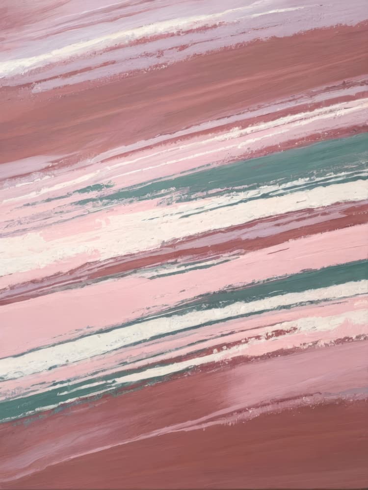Blush Teal Abstract Strokes by Alpenglow Workshop — canvas wall art