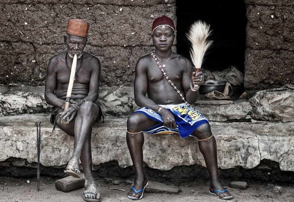 African Elder Youth Portrait by Joxe Inazio Kuesta Garmendia — canvas wall art