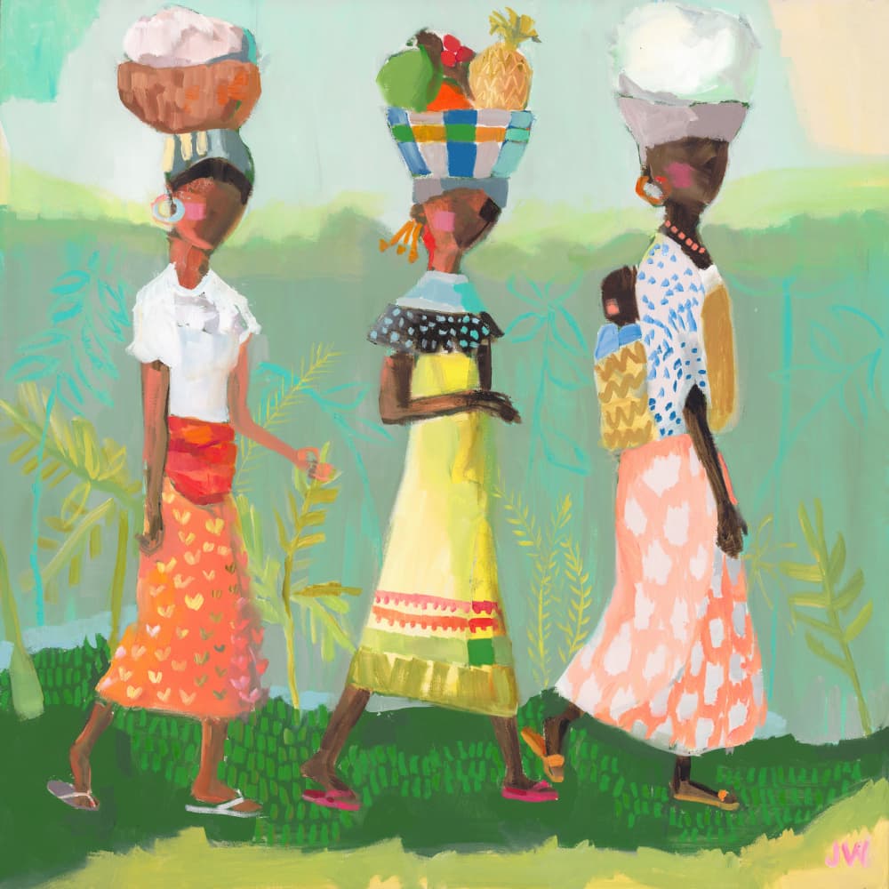Back From the Market by Jenny Westenhofer — canvas wall art