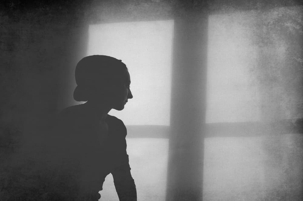 Pensive Window Silhouette by Milena Seita — canvas wall art
